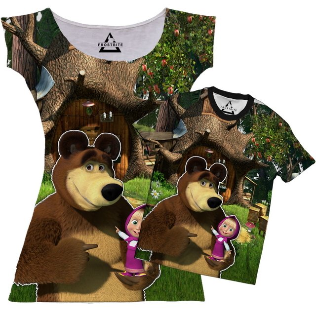 Vestido ou Camiseta Marsha e o Urso - FrostBite Brasil