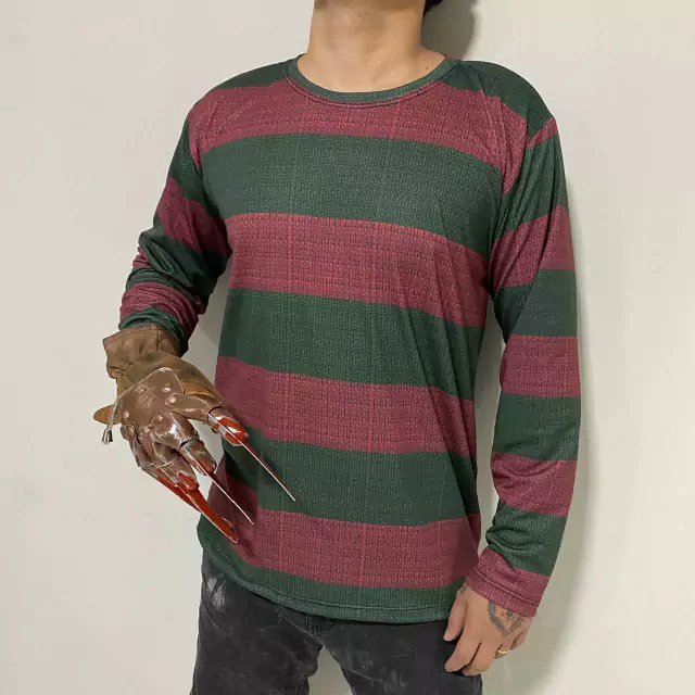 Además base Incienso Camisa manga longa - Freddy krueger versão suéter terror horror trash