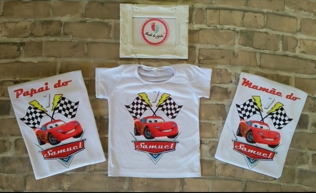 Kit Família Camisetas Personalizadas Carros