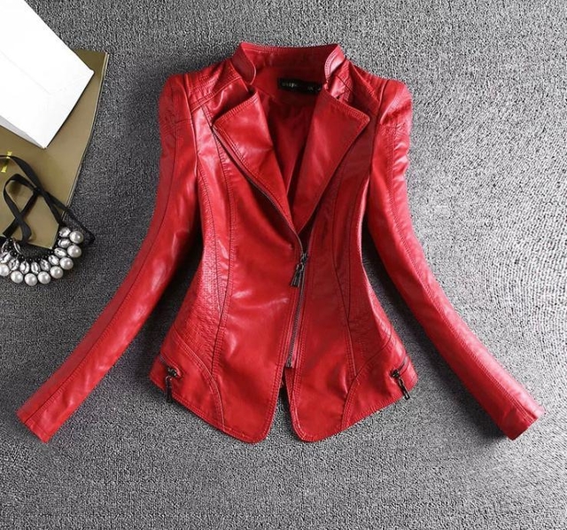 Jaqueta Vermelha Acinturada - Comprar em Vip Peles