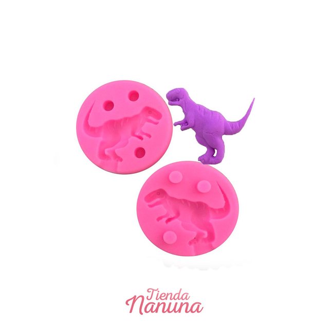 Molde Silicona - Mini Dinosaurio 3D - Tienda Nanuna