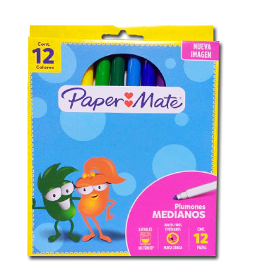 MARCADORES PAPER MATE MEDIANOS X 12 - Copitec Librería