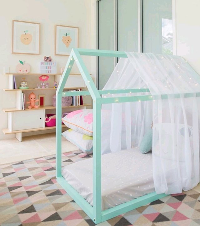 Dosel para cama Casita Montessori en tul - Indias Deco