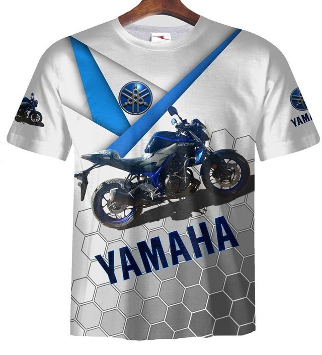Remera ZT-0176 - Moto Yamaha Azul - ZT indumentaria