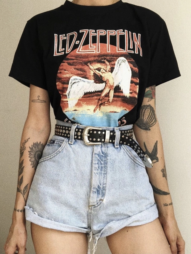 Camiseta Led Zeppelin Vintage Black - Chaneco