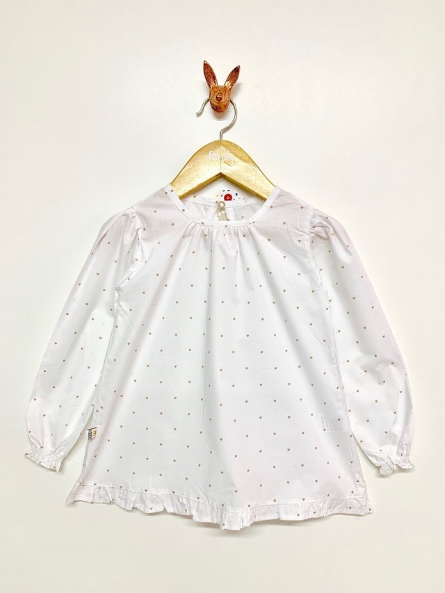 Camisa nena con estampe corazon - Cod. 19220 - Pandy