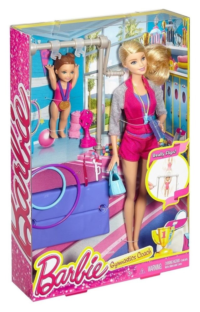 Barbie Entrenadora De Gimnasia + Chelsea.