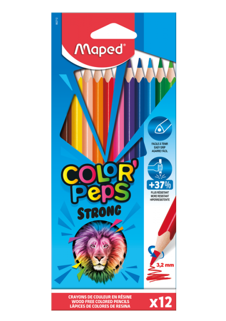 Lapices de Colores Maped ColorPeps Strong x12