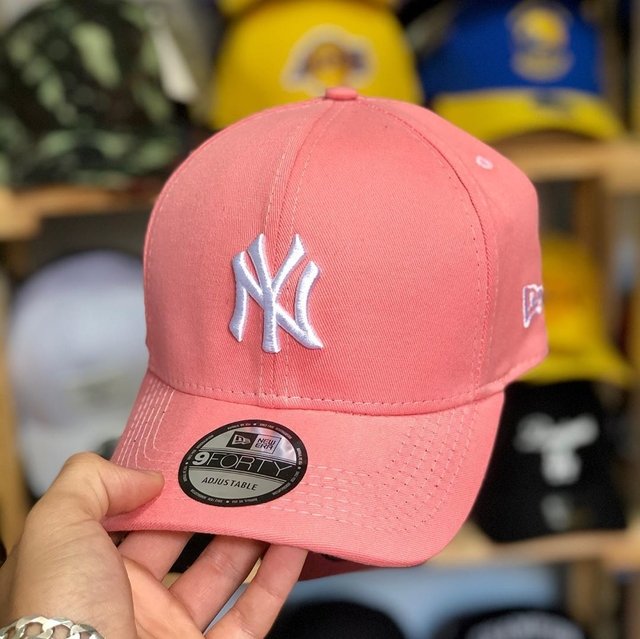 Boné New york Yankees Strapback rosa/branco - Fwstoree
