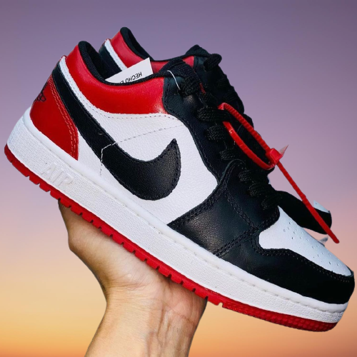 Tênis Nike Air Jordan Low Vermelho e Branco - Fwstoree