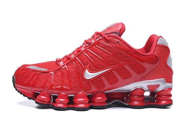 Nike Shox TL 12 Molas Vermelho Prata (Refletivo)