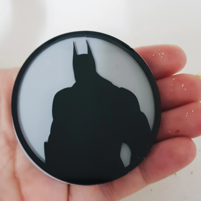 Aplique Silhueta Batman 5cm Comprar Em Bora Luxar