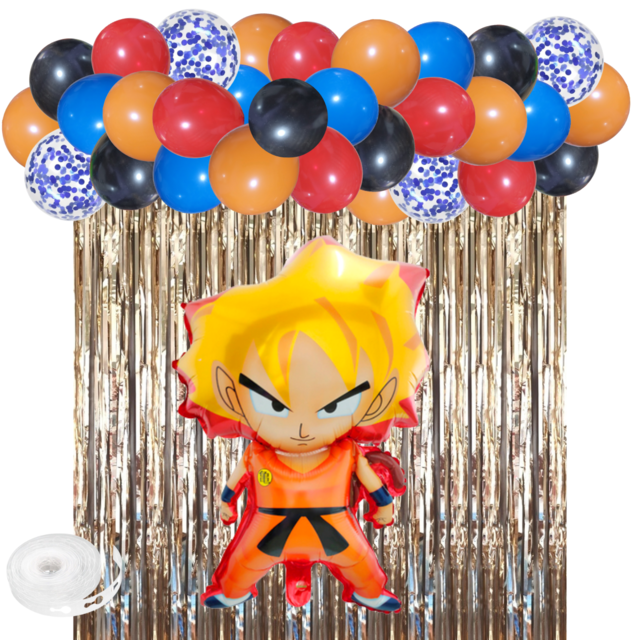 Kit Combo Goku Saiyajin Dragon Ball Z Deco Cumpleaños