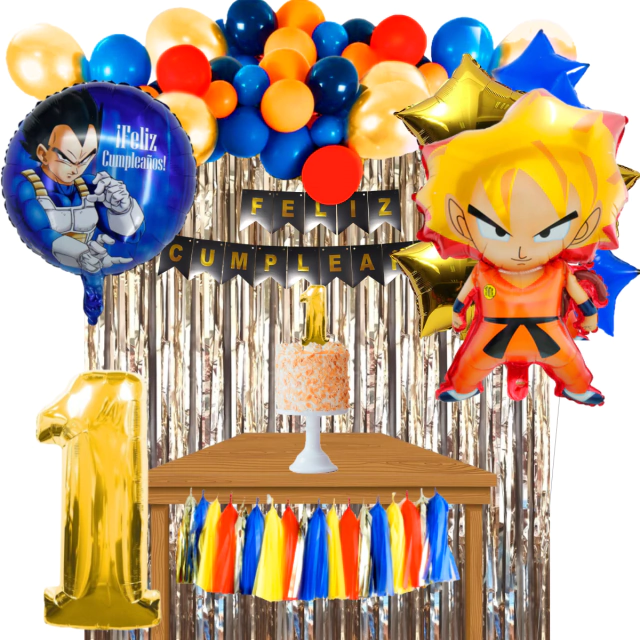 Combo Cumpleaños Kit Globos Dragon Ball Z
