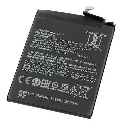 Bateria Para Xiaomi Redmi 5 Plus Bn44 3900 Mah