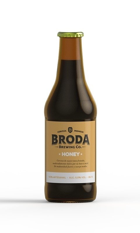 Broda HONEY 100% ARTESANAL CAJA x12u DE 500cm3 - Broda Brewing Co.