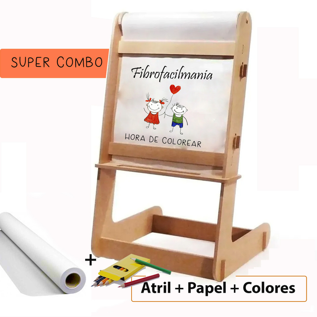 SIDA Temprano Gaviota Pizarra Para Niño Niña - Atril De PIE + Colores + Papel