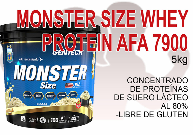 MONSTER SIZE WHEY PROTEIN AFA 7900 (5kg) - GENTECH