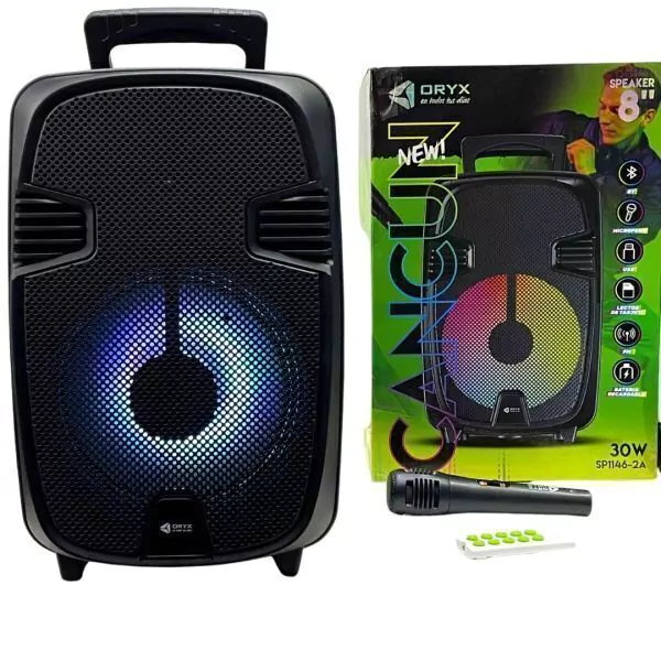 Parlante Bluetooth 8" Oryx Cancun T146 Usb Sd Recargable Karaoke