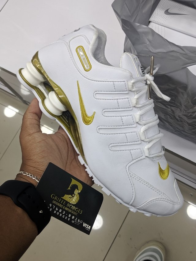 Nike Shox branco/dourado - Comprar em Griffeborges