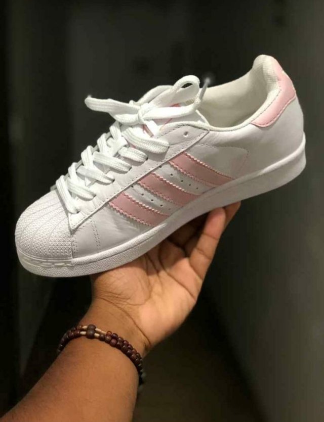 Adidas Superstar branco/rosa claro - Griffeborges