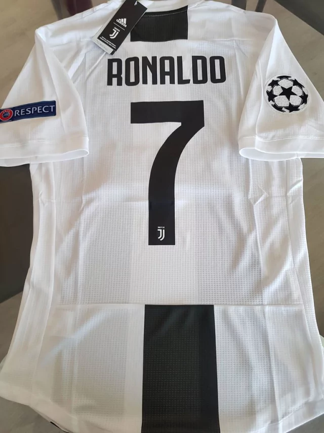 Camiseta Adidas Juventus FC Italia Titular 2018 2019 UCL #7 Ronaldo  Climachill