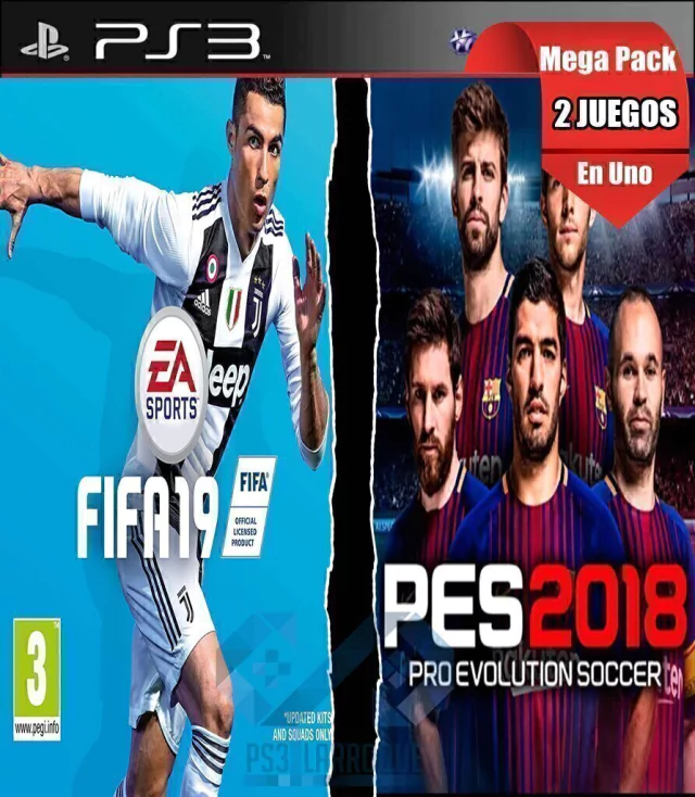 FIFA 19 + PES 2018 PS3 DIGITAL - Ps3 Larroque