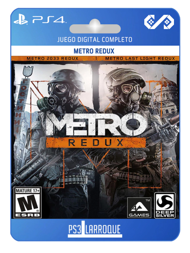 METRO REDUX PS4 DIGITAL - Comprar en Ps3 Larroque