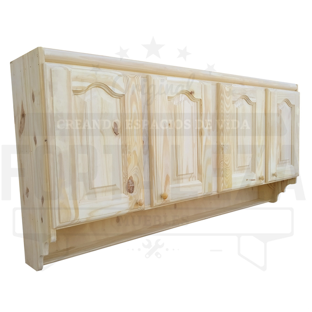 Alacena de madera de pino 140 cm - Fortaleza Muebles