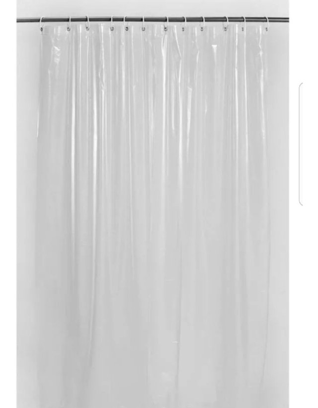 Protector Plástico Cortina de baño Amalfi Extra Grueso con imanes - con  ganchos plásticos