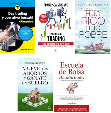 ESCUELA DE BOLSA + 4 libros Francisca Serrano