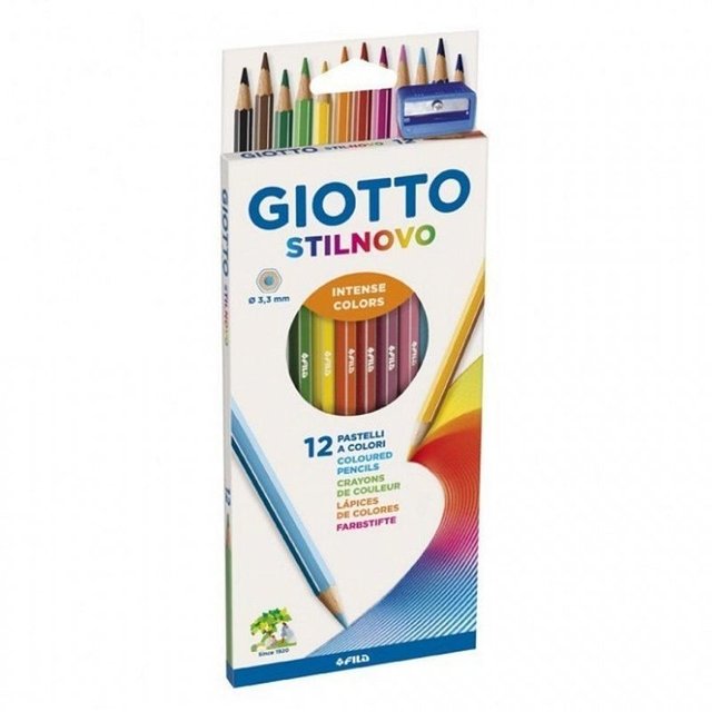 Lapices de 12 colores + 1 sacapuntas Giotto Stilnovo