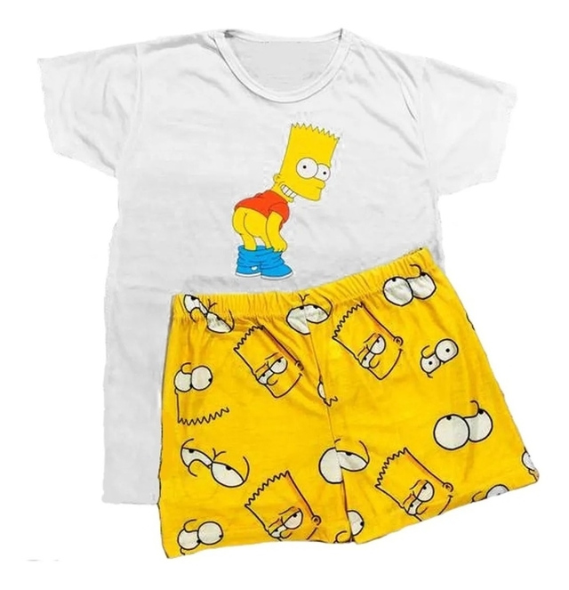 Pijama Simpson Bart Conjunto Short Remera