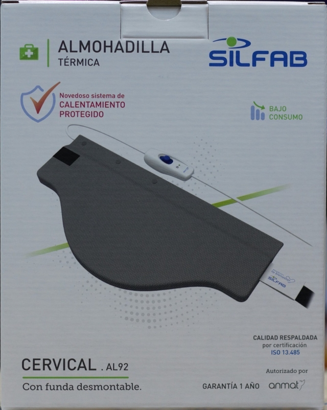 Almohadilla Electrica Silfab Al92 Funda Desmontable Cervical