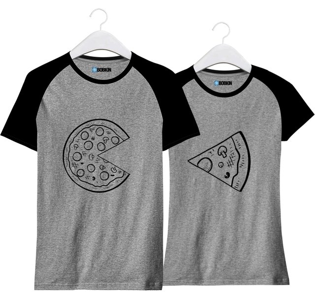 Kit Camiseta Para Casal Namorados Combinando Pizza Love Tumblr