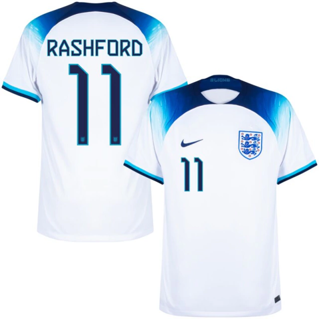 Camisa Seleção Inglaterra Home 2022 Rashford 11 Torcedor Nike Masculina -  Branco