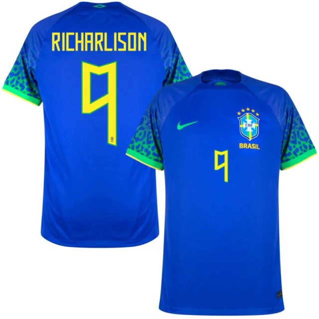 Camisa Seleção Brasil Away 2022/24 Richarlison 9 Masculina Nike - Azul