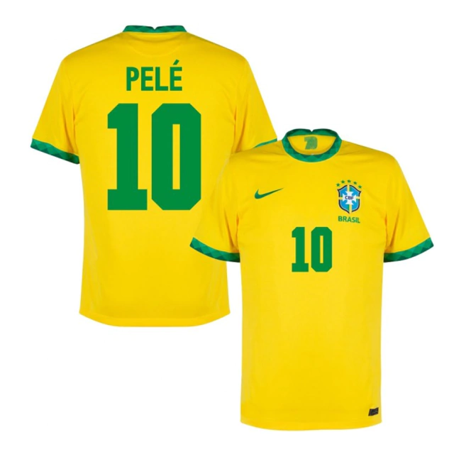 Camisa Seleção Brasil Home 20/21 Pelé 10 Torcedor Nike Masculina - Amarelo