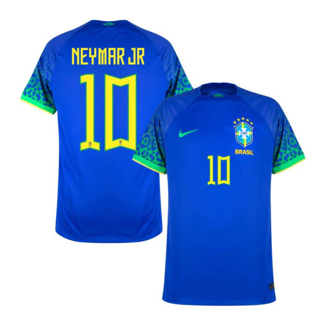 Camisa Seleção Brasil Away 2022/24 Neymar Jr 10 Masculina Nike - Azul