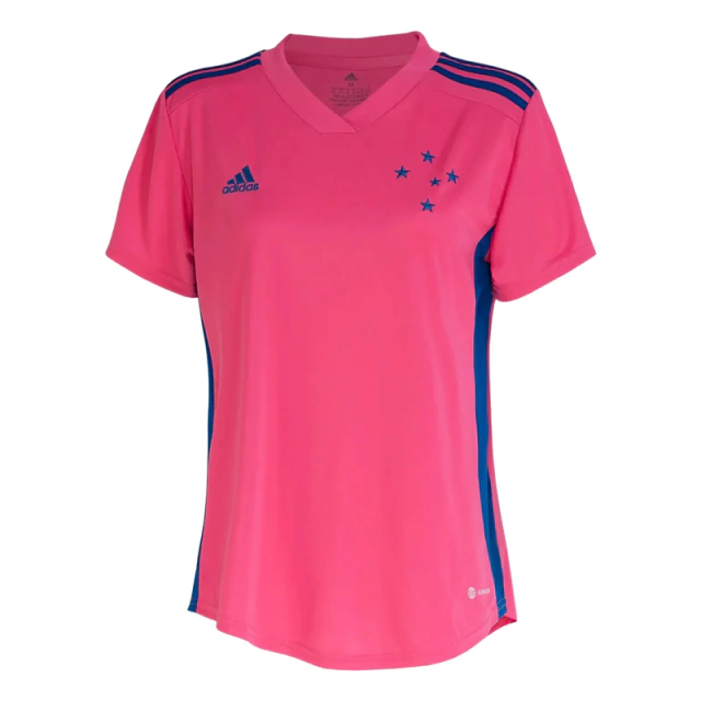 Camisa Cruzeiro Outubro Rosa 22/23 s/n° Torcedor Adidas Feminino - Rosa