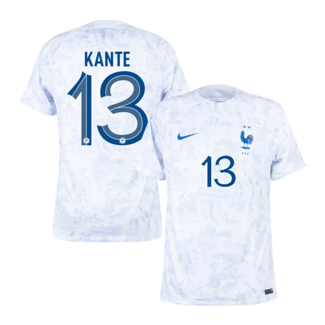 Camisa Seleção França Away 2022 Kanté 13 Torcedor Nike Masculina - Branco