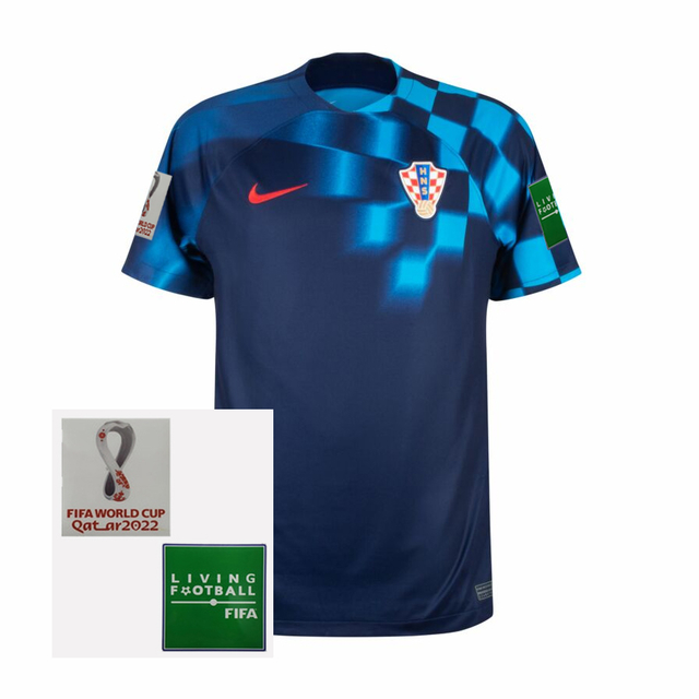 Camisa Seleção Croácia Away 2022/24 Patch Copa do Mundo s/nº Masculina Nike  - Azul