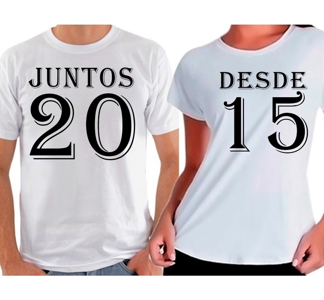 Camiseta Casal - Dia dos Namorados - JUNTOS/DESDE