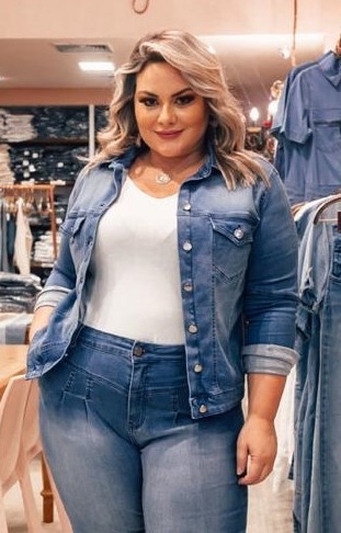 jaqueta jeans feminina plus size