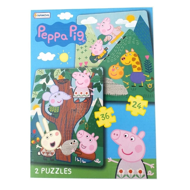 Generalizar Medicinal texto 2 Rompecabezas Puzzle Peppa Pig 24/36 Piezas Tapimovil