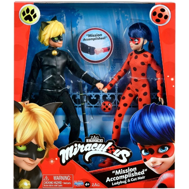 Muñecos Miraculous Ladybug & Cat Noir Mission Accomplished 50365