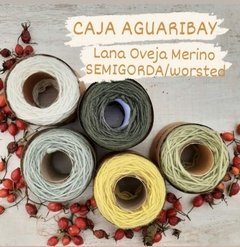 CAJA OVILLOS AGUARIBAY-LANA Oveja MERINO 24 micras Semigorda/worsted con TINTES NATURALES - comprar online