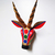 Máscara tallada en madera Carnaval de Barranquilla Diseño Chivo