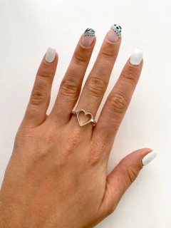 Anillo Heart | Acero Blanco