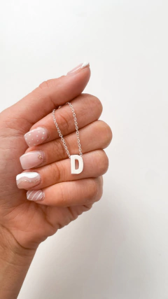 Imagen de CADENA LETRAS ACERO BLANCO ✪